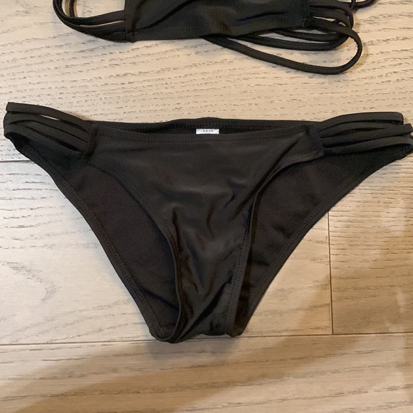 2/$30 ✨Strappy Halter Black Bikini - Size Small in Black - Picture 2 of 6